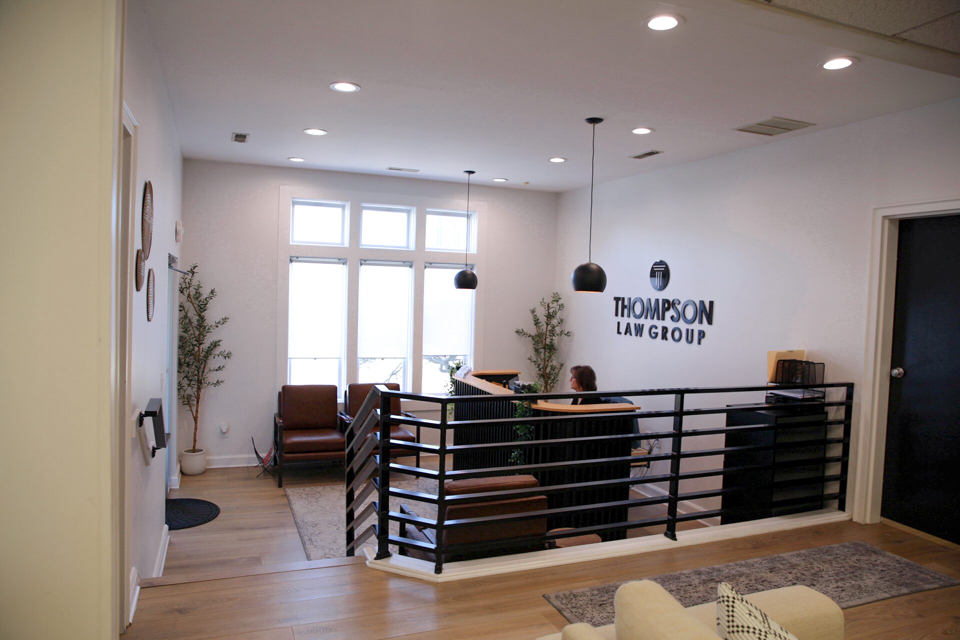 Reception desk and waiting area