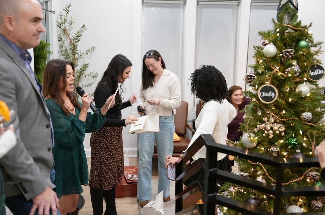 Holiday party spread at the Thompson Law Group office